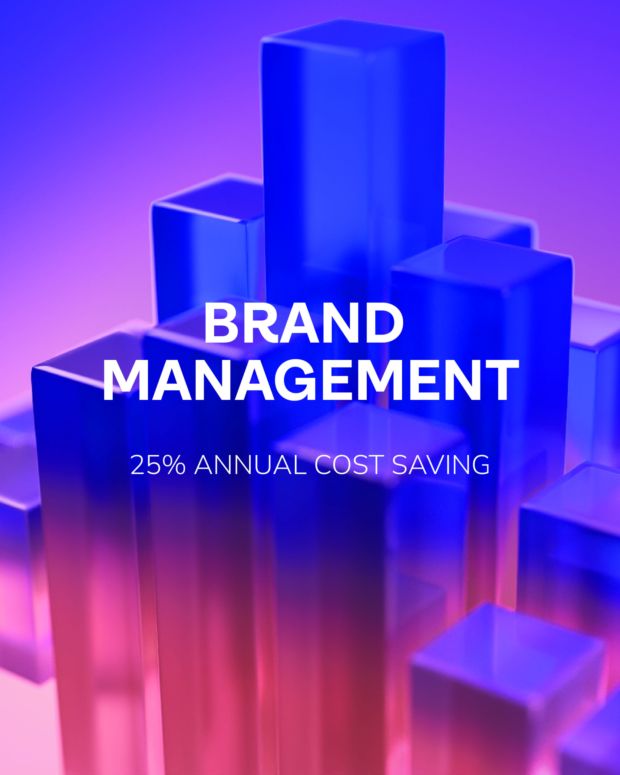 BRAND MANAGEMENT - 25% ANNUAL COST SAVING